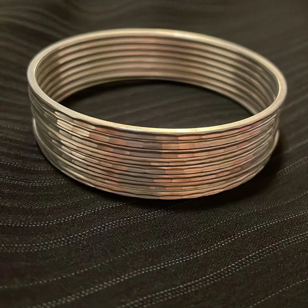 Silver Bangle Bracelets - Picture 2 of 3